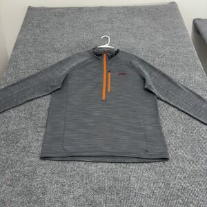 Stio Pullover Mens XL Grey Polyester Quarter Zip Mock Neck Outdoor Style